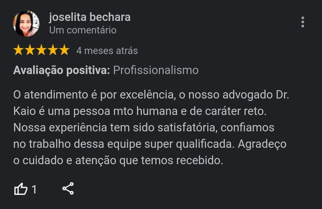 Depoimento de cliente